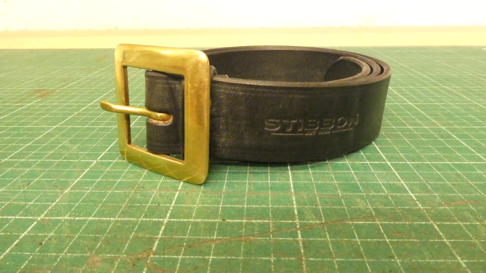 34" Black with 1.5" Brass Square Buckle - Workshop Second